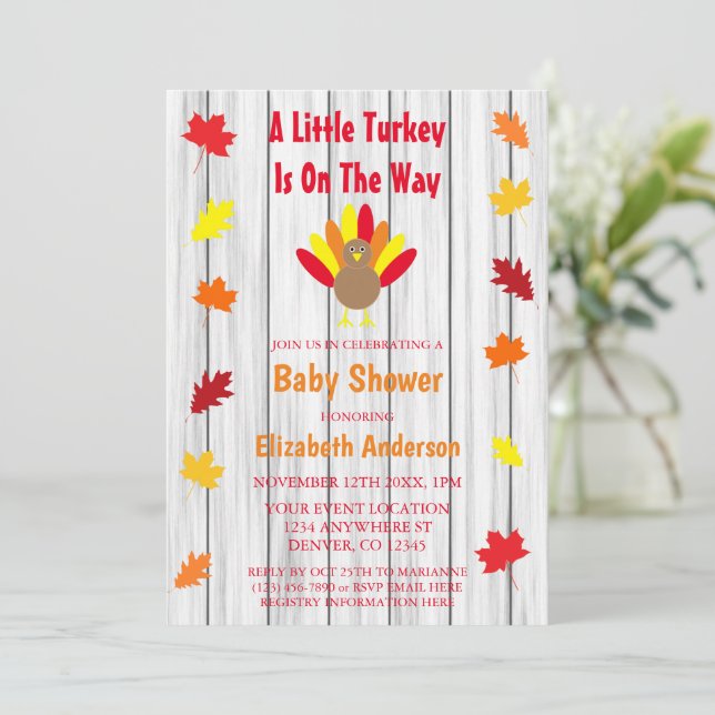 Invitation Petit Baby shower turc (Debout devant)