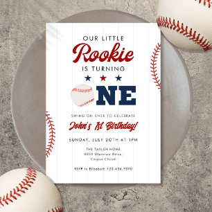 Invitation Petit baseball débutant 1er anniversaire