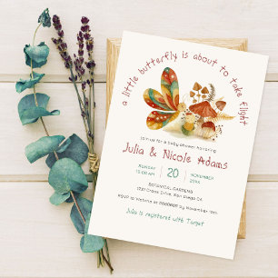 Invitation Petit Beurre mignon Baby shower de champignons de 