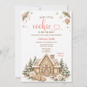 Invitation Petit Biscuit Fête de Naissance Gingerbread Noël