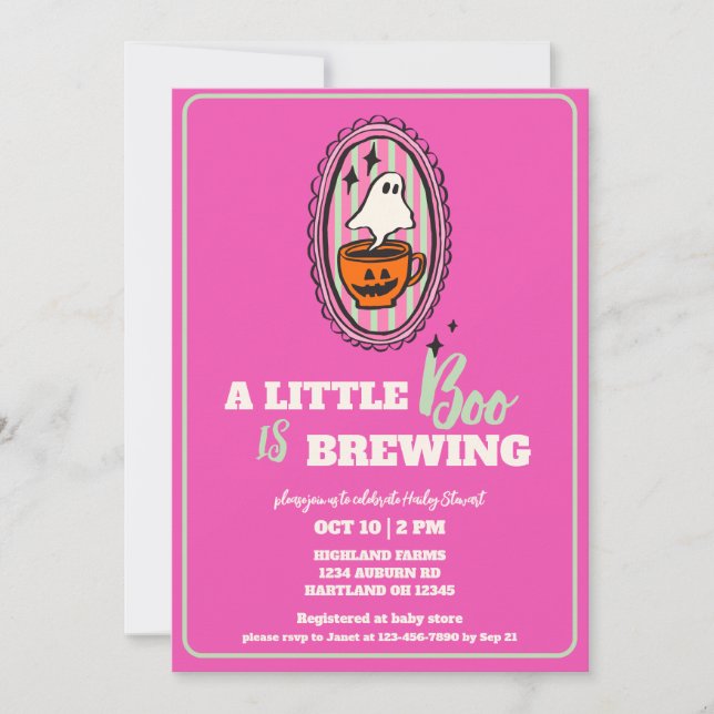 Invitation Petit Boo Brûle Baby shower Brunch (Devant)