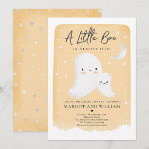 Invitation Petit Boo Douche Halloween Ghost Baby shower Inv.