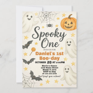 Invitation Petit Boo est en train de tourner un   1er anniver