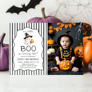 Invitation Petit Boo Fantôme Halloween 2e Anniversaire