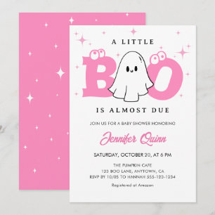 Invitation Petit Boo Girl mignonne Ghost Halloween Baby showe