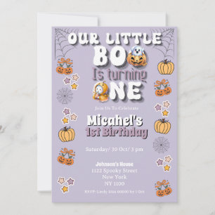 Invitation Petit Boo Tourne Un Premier Anniversaire Hallween