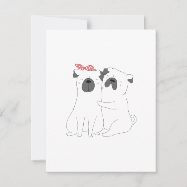 Invitation Petit Bulldog| Cadeau Amoureux des chiens correspo (Devant)