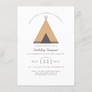 Invitation Petit Camper   Camping Anniversaire