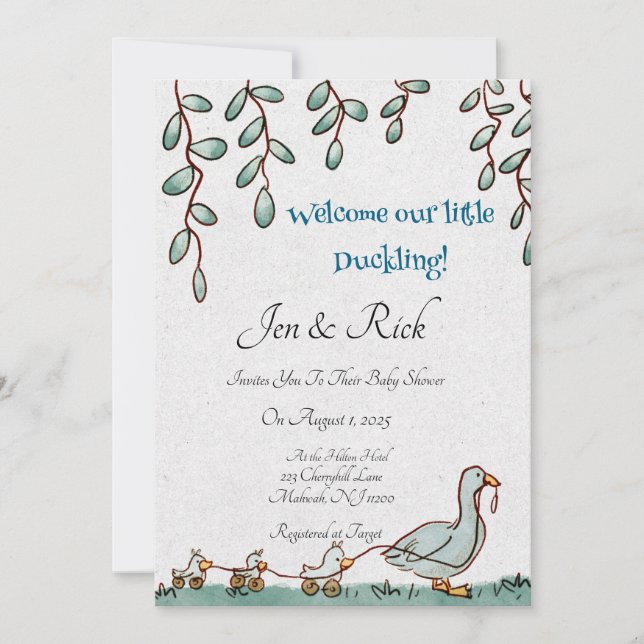 Invitation Petit canard (Devant)