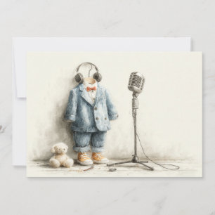 Invitation Petit chanteur 1ère fête d'anniversaire