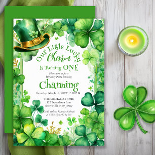 Invitation Petit Charme Chanceux 1er Anniversaire St-Patrick