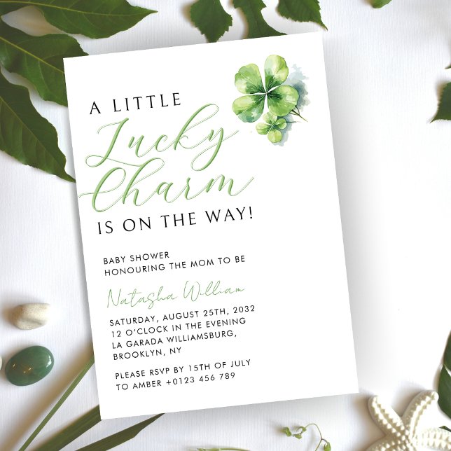 Invitation Petit Charme Chanceux Baby shower neutre pour les  (Créateur téléchargé)