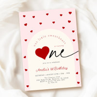 Petit chéri rose rouge 1er anniversaire