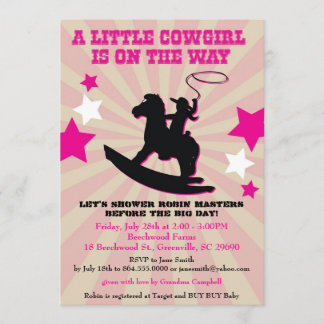 Invitation Petit cheval de basculage d'invitation de baby