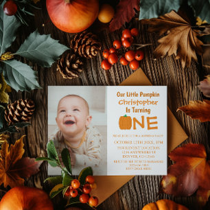 Invitation Petit Citrouille 1er anniversaire