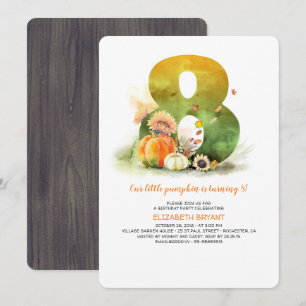 Invitation Petit Citrouille Automne 8e anniversaire Invitatio