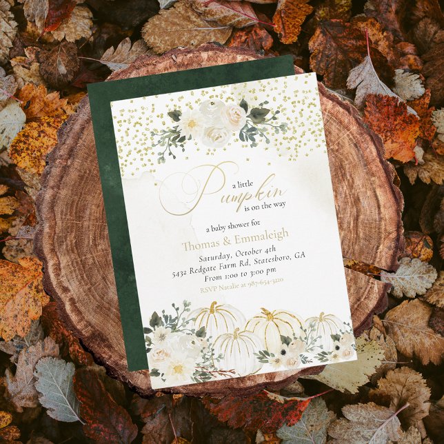 Invitation Petit Citrouille Baby Girl Couples Douche Invitati (Créateur téléchargé)