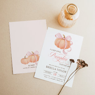 Invitation Petit Citrouille  Baby shower élégant