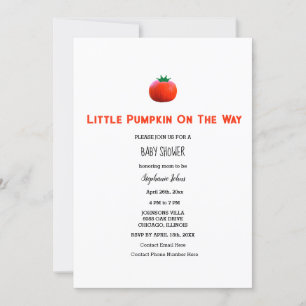 Invitation Petit Citrouille en chemin Baby shower QR Code
