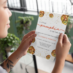 Invitation Petit citrouille en route baby shower