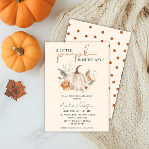 Invitation Petit Citrouille en route pour le Baby shower d'au