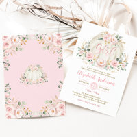 Petit Citrouille Rose or Floral fille Baby shower