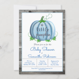 Invitation Petit Citrouille Rustic Fall Baby shower