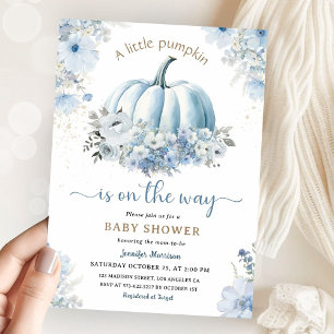 Invitation Petit Citrouille Sur Le Chemin Baby shower Boy Fal