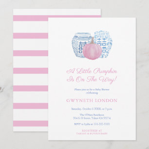 Invitation Petit Citrouille Sur Le Chemin Baby shower Fille R
