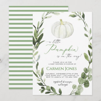 Invitation Petit Citrouille sur le chemin Baby shower Invitat