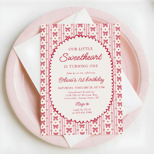 Invitation Petit coeur tendre Arc de la Saint-Valentin 1er an