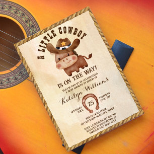 Invitation Petit cow-boy mignon bébé cheval dans un baby show