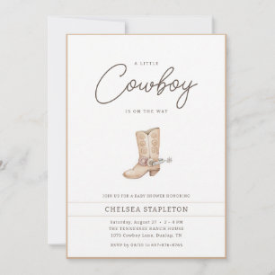Invitation Petit Cow-boy Première Rodeo Fête de Naissance Wes