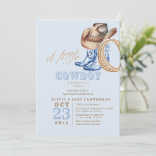 Invitation Petit Cowboy Rodeo Baby Boy douche