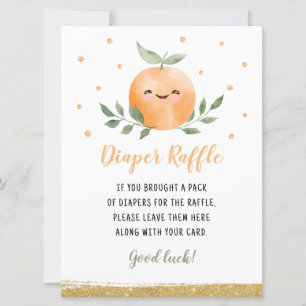 Invitation Petit Cutie Orange Diaper Jeu