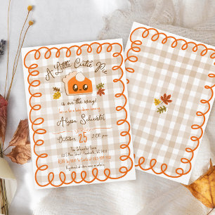 Invitation Petit Cutie Pie Main tiré Baby shower automne