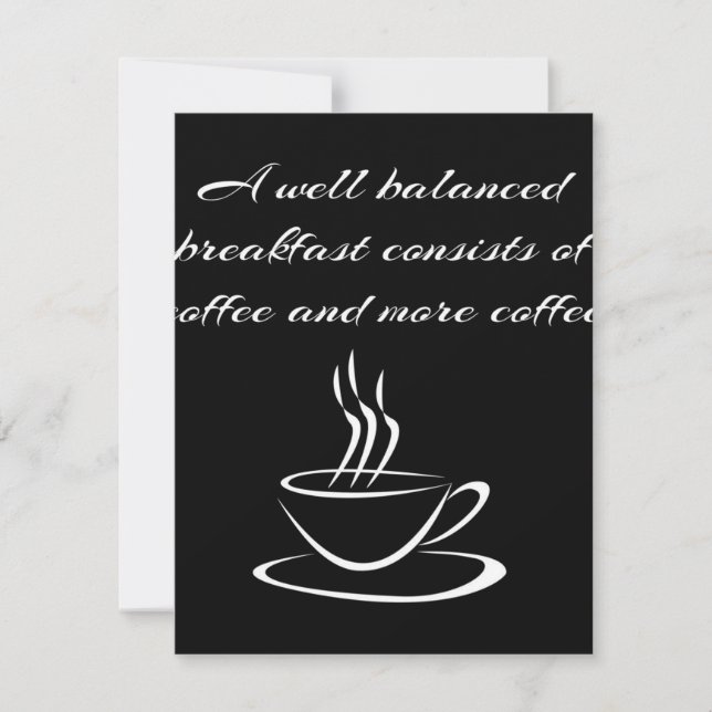 Invitation Petit-déjeuner café bien équilibré Lover caféine  (Devant)