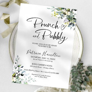 Invitation Petit déjeuner champêtre et bridal shower pétillan