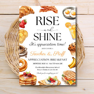 Invitation Petit déjeuner d'appréciation des enseignants, Fêt
