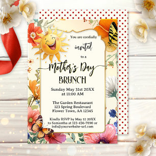 Invitation Petit Déjeuner de la Fête des Mères Fantaisiste