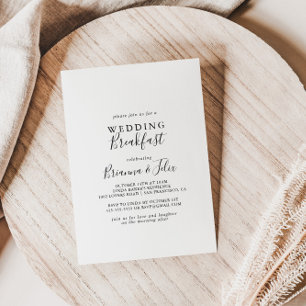 Invitation Petit déjeuner de mariage minimaliste simple
