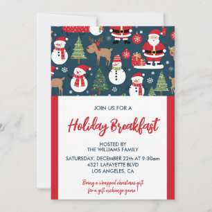 Invitation petit déjeuner de Noël Père Noël Bonhom