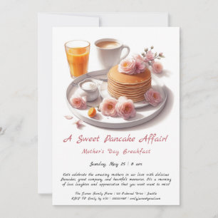 Invitation Petit Déjeuner Fête des Mères – Pancake
