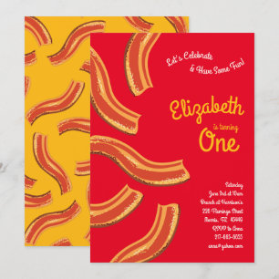 Invitation Petit-déjeuner gourmand Brunch Enfant 1er Annivers