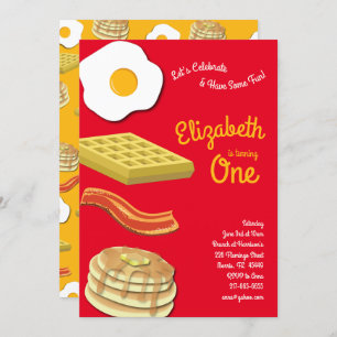 Invitation Petit-déjeuner gourmand Brunch Enfants 1er anniver