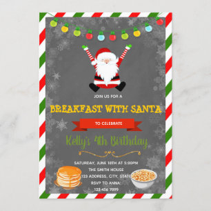 Invitation Petit déjeuner mignon avec l'invitation de partie