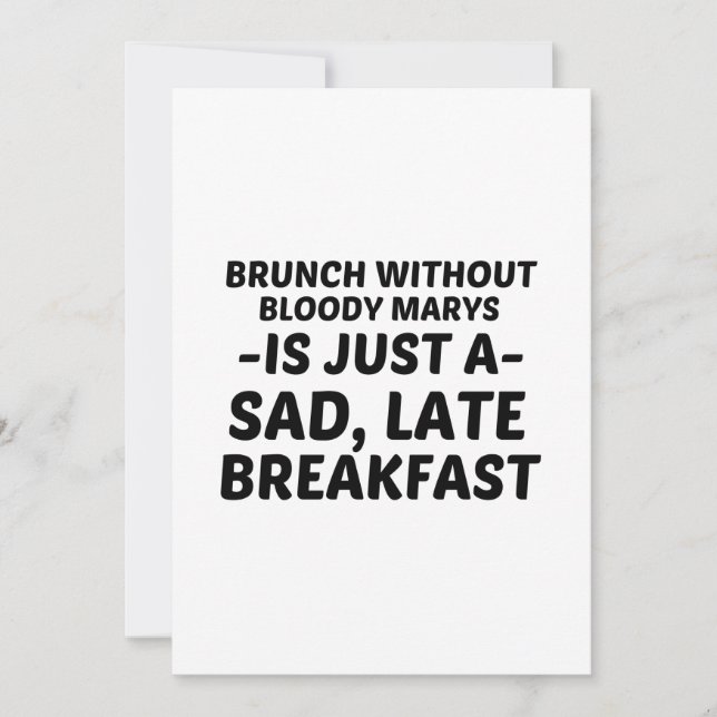 INVITATION PETIT DÉJEUNER PASSÉ TRÈS TARD SANS MARYS SANGLÉ (Devant)