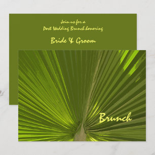 Invitation Petit-déjeuner Tropical Palm après la Mariage