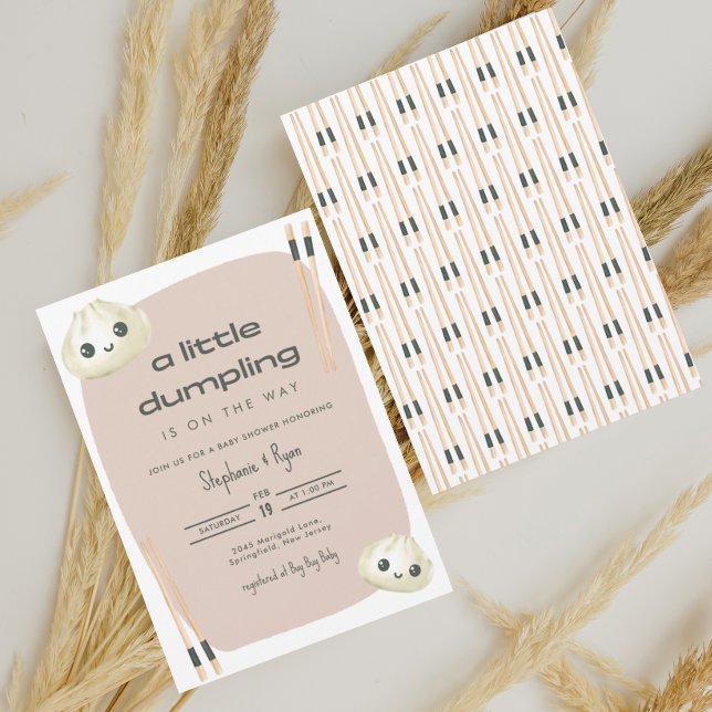 Invitation Petit Dumpling Fête pour Bébé de Dim Sum (Créateur téléchargé)