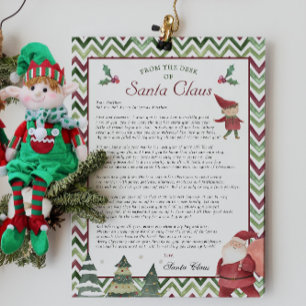 Invitation Petit Elf   Lettre de retraite Bureau de Père Noël
